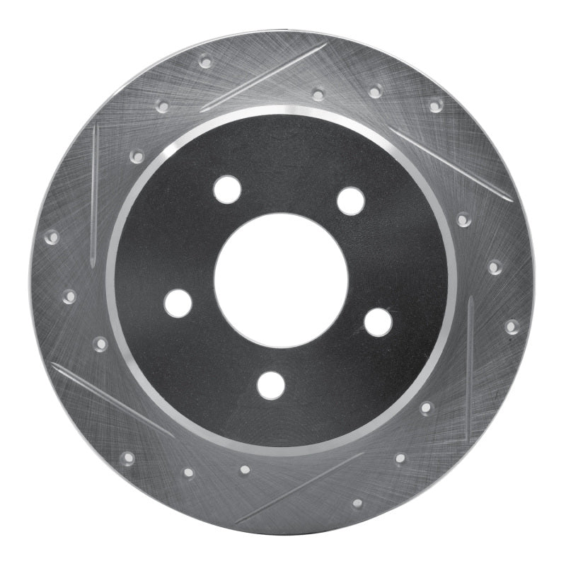 R1 Concepts R1 97-07 Chrysler Town & Country Rear Left Drilled & Slotted Silver Brake Rotor