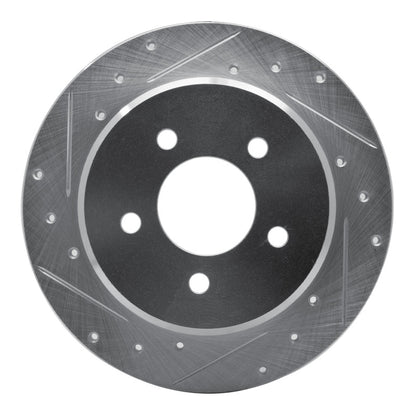 R1 Concepts R1 97-07 Chrysler Town & Country Rear Left Drilled & Slotted Silver Brake Rotor