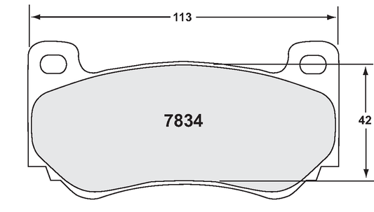 PFC 7834.01.16.44 BRAKE PADS RACE 01 CMPD 16MM LOTUS EXIGE (2006-) SPORT CUP (4 PISTON)