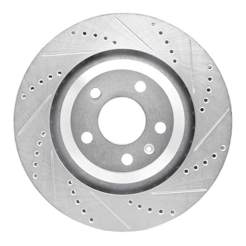 R1 Concepts R1 05-11 Audi A6 Quattro Rear Right Drilled & Slotted Silver Brake Rotor