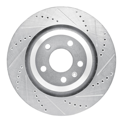 R1 Concepts R1 05-11 Audi A6 Quattro Rear Right Drilled & Slotted Silver Brake Rotor