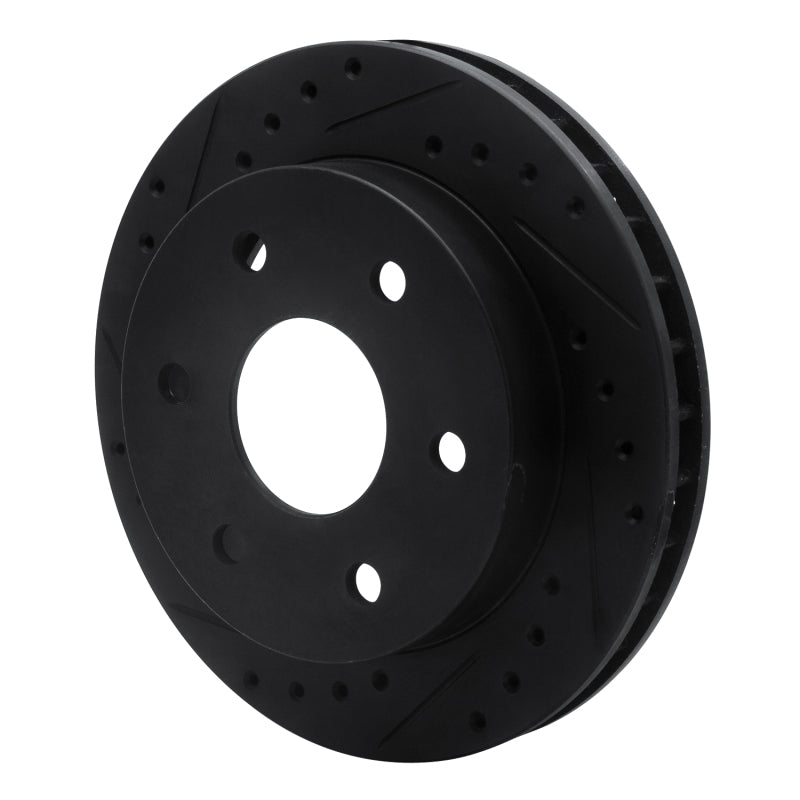 R1 Concepts R1 1988-2000 Cadillac Escalade Front Left Drilled & Slotted Black Brake Rotor