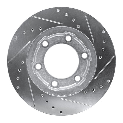 R1 Concepts R1 71-91 Chevrolet V10 & V1500 Suburban Front Left Drilled & Slotted Silver Brake Rotor