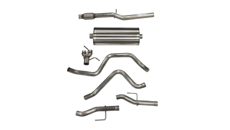 CORSA Performance Corsa 2019-2025 Chevy Silverado 5.3L Crew Cab 3in Cat-Back Dual Rear Exit w/ Polished Tip