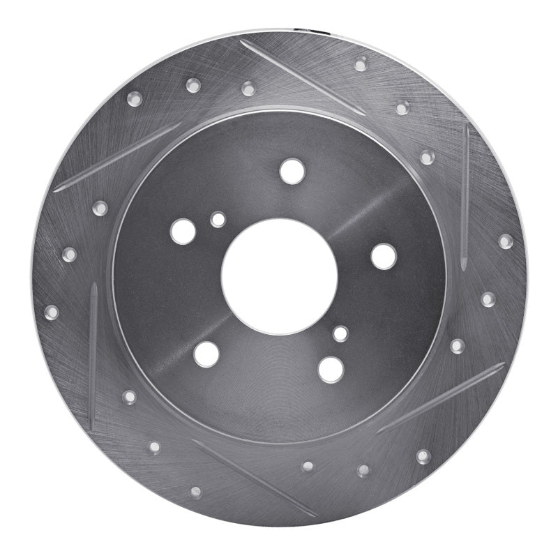 R1 Concepts R1 10-13 Suzuki Kizashi Rear Right Drilled & Slotted Silver Brake Rotor
