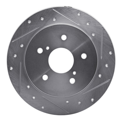 R1 Concepts R1 10-13 Suzuki Kizashi Rear Right Drilled & Slotted Silver Brake Rotor