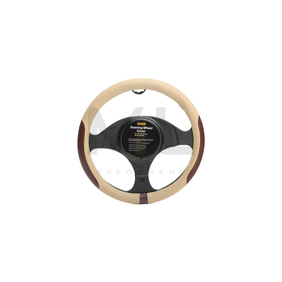 RIDEX 4791A0011 Steering wheel cover Beige, Ø: 37-39cm, PVC