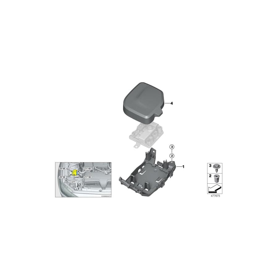 Genuine BMW 12907604348 F20 F21 F30 Holder (Inc. 116i, 118i & 120i)