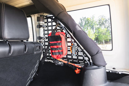 DV8 Offroad 07-18 Jeep Wrangler JK 4-Door Pocketed Rear Window Molle Panels