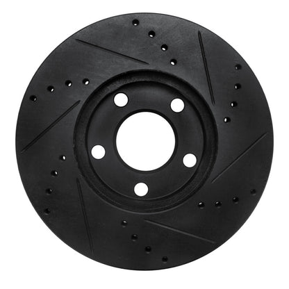 R1 Concepts R1 98-98 Volkswagen Passat (USA/Canada) Front Left Drilled & Slotted Black Brake Rotor
