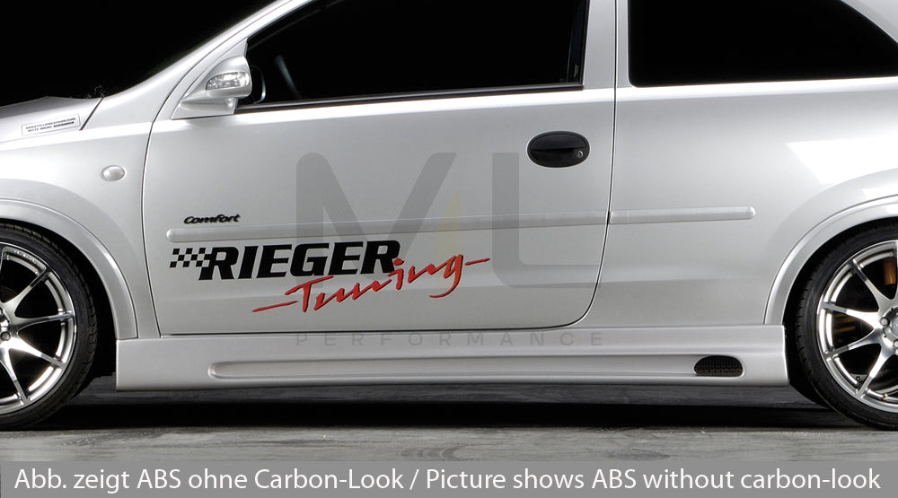Rieger 00099312 Opel Corsa C Side Skirt 1 | ML Performance UK Car Parts