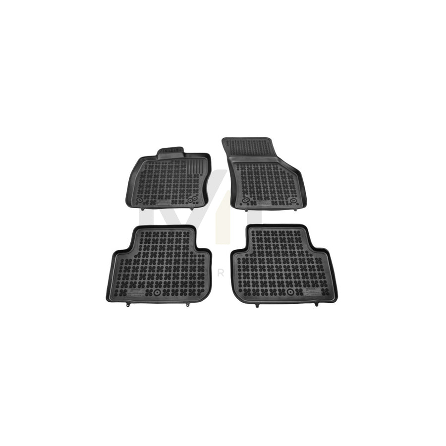 REZAW PLAST 200118 Floor mat set for VW Golf Sportsvan (AM1, AN1) Elastomer, Front and Rear, Black