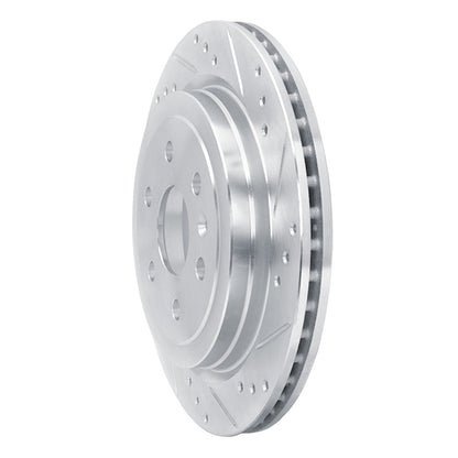 R1 Concepts R1 10-16 Cadillac SRX Rear Right Drilled & Slotted Silver Brake Rotor
