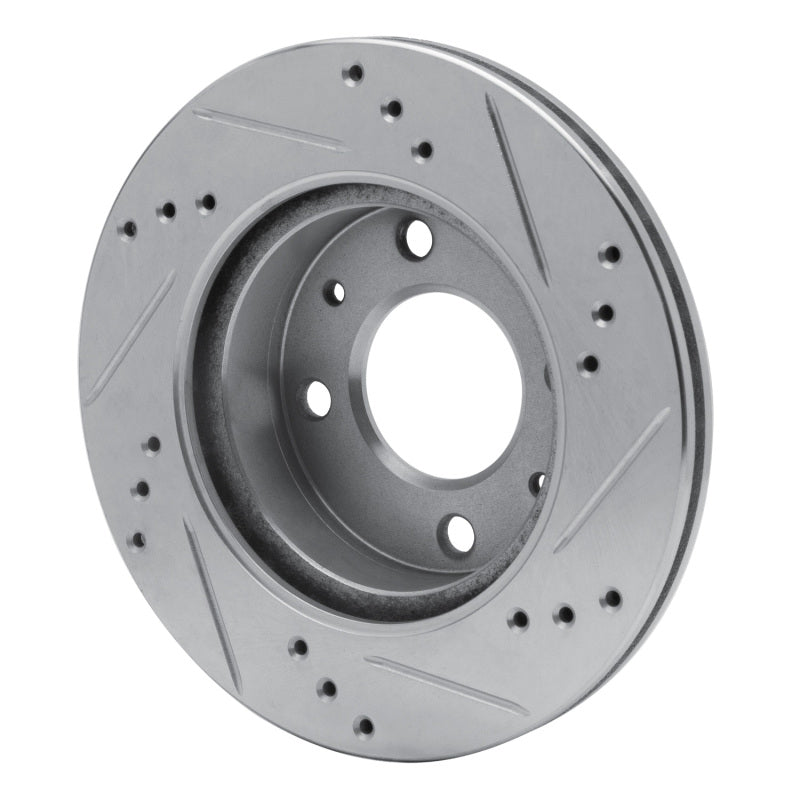 R1 Concepts R1 98-12 Dodge ATOS (Mexico) Front Left Drilled & Slotted Silver Brake Rotor