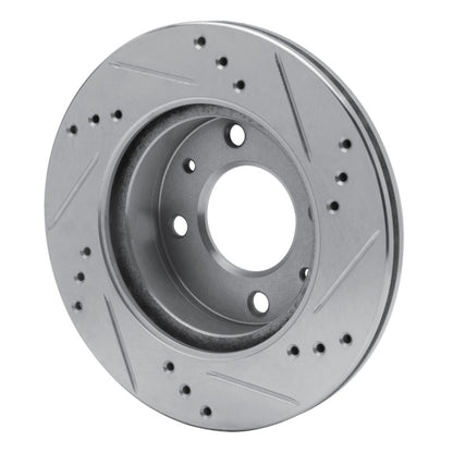 R1 Concepts R1 98-12 Dodge ATOS (Mexico) Front Left Drilled & Slotted Silver Brake Rotor