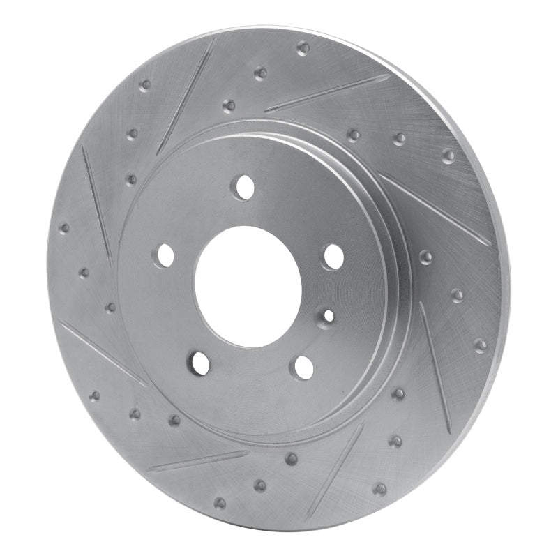 R1 Concepts R1 05-05 Buick TERRAZA Rear Left Drilled & Slotted Silver Brake Rotor