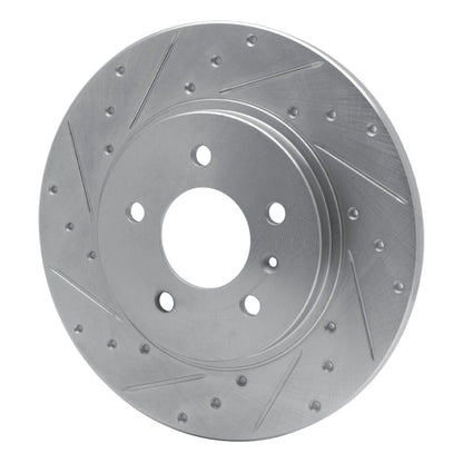 R1 Concepts R1 05-05 Buick TERRAZA Rear Left Drilled & Slotted Silver Brake Rotor