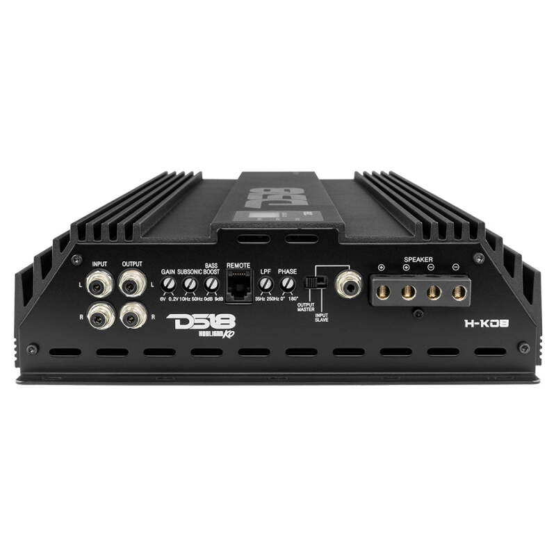 DS18 1-Channel Amp 15000 Burst/0.5ohm 8000/1ohm 4800/2ohm 2500/4ohm Watts RMS w/ Voltmeter Black