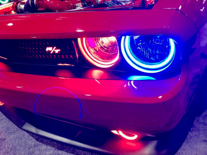 ORACLE Lighting Oracle 08-14 Dodge Challenger Dynamic Surface Mount Headlight Halo Kit - - Dynamic