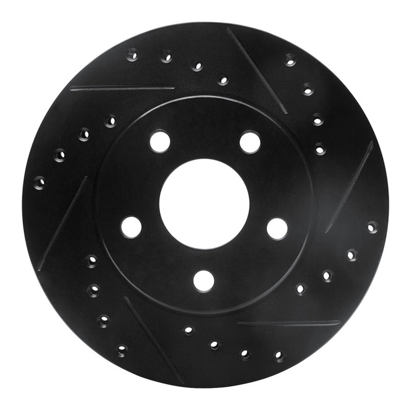 R1 Concepts R1 85-91 Buick Skylark Front Right Drilled & Slotted Black Brake Rotor