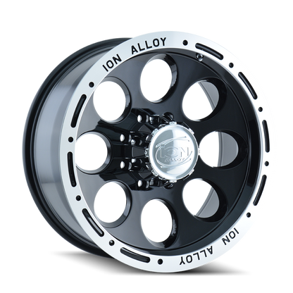 ION Wheels ION Type 174 17x9 / 8x165.1 BP / 0mm Offset / 130.8mm Hub Black/Machined Wheel