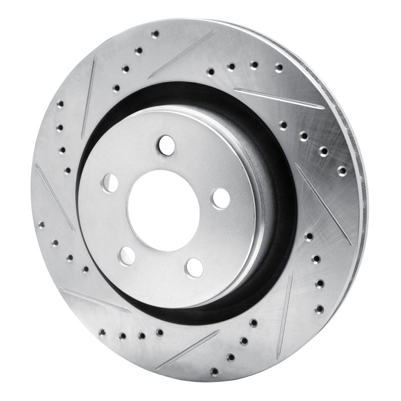 R1 Concepts R1 11-12 Jeep Liberty Front Left Drilled & Slotted Silver Brake Rotor