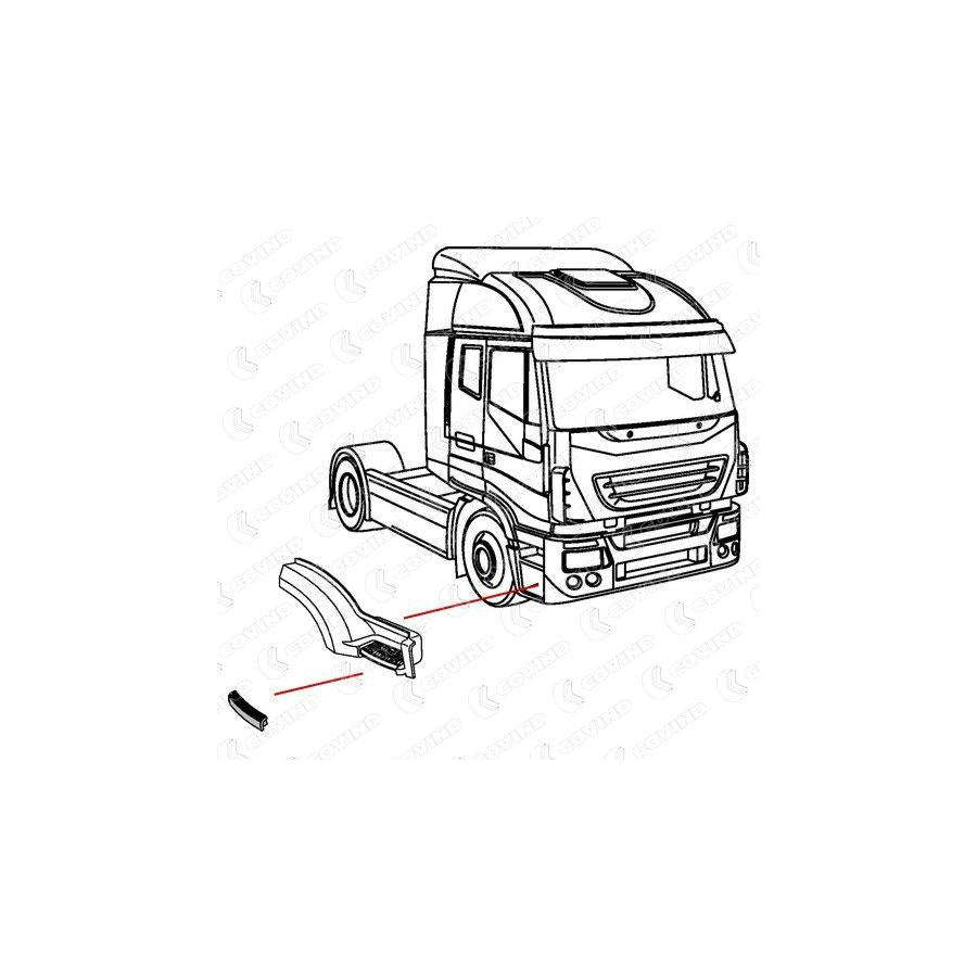 Covind 530/214 Trim / Protective Strip, Mudguard