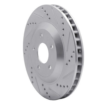 R1 Concepts R1 97-09 Cadillac XLR Left Front Drilled & Slotted Silver Brake Rotor