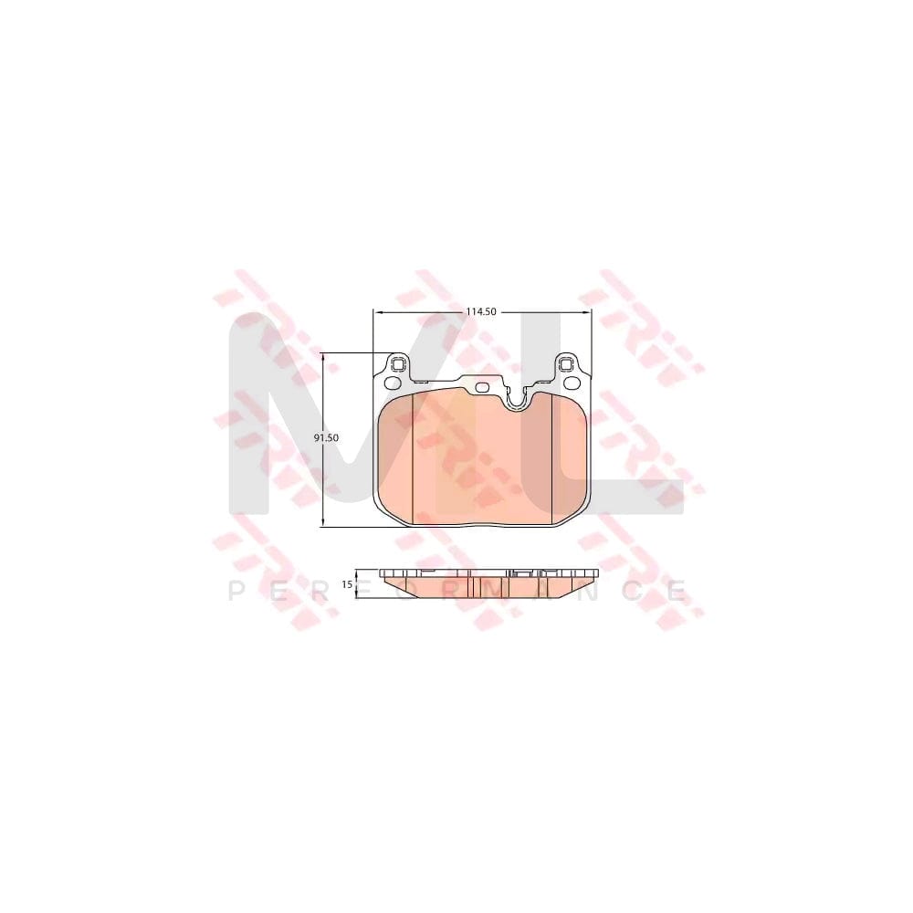 TRW Gdb2137 Brake Pad Set Prepared For Wear Indicator
