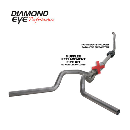 Diamond Eye Performance Diamond Eye KIT 4in TB MFLR RPLCMENT PIPE DUAL SS 94-97 5 7 3L F250/F350 PWRSTROKE NFS W CARB STDS