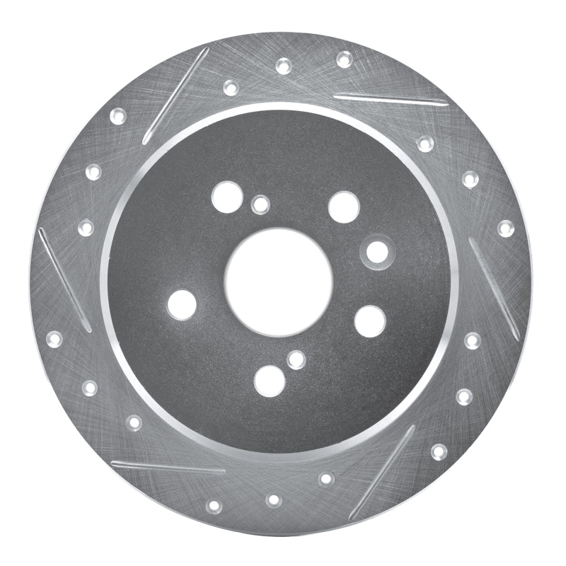 R1 Concepts R1 88-91 Toyota Camry Rear Left Drilled & Slotted Silver Brake Rotor
