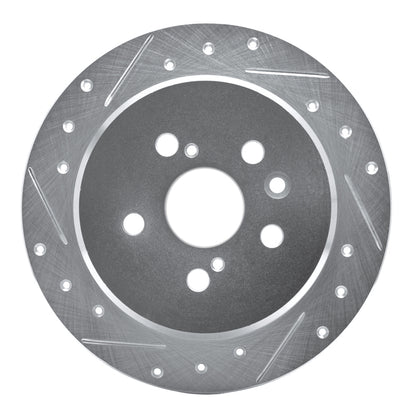 R1 Concepts R1 88-91 Toyota Camry Rear Left Drilled & Slotted Silver Brake Rotor