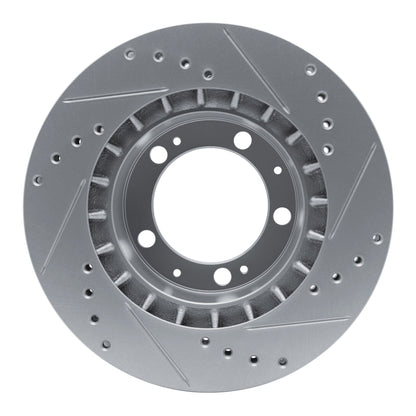 R1 Concepts R1 87-95 Porsche 968 Front Left Drilled & Slotted Silver Brake Rotor