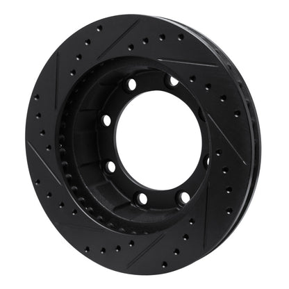 R1 Concepts R1 77-79 Ford F-250 4WD (Excl Super Duty) Front Right Drilled & Slotted Black Brake Rotor