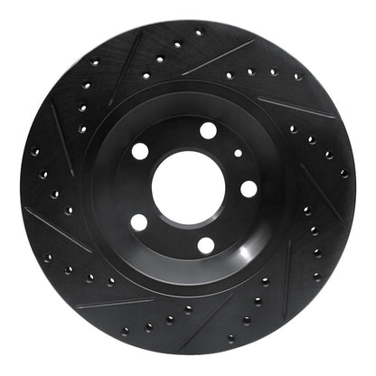 R1 Concepts R1 04-09 Audi S4 Rear Right Drilled & Slotted Black Brake Rotor