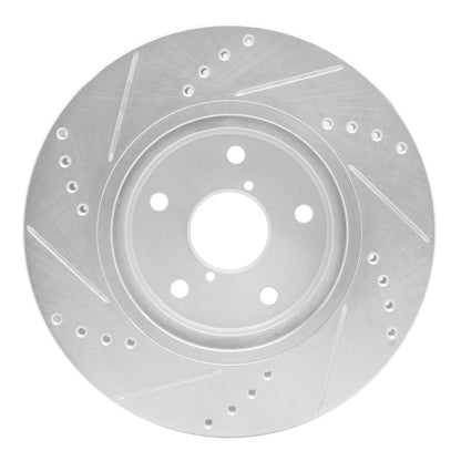 R1 Concepts R1 19-24 Subaru Forester Front Right Drilled & Slotted Silver Brake Rotor
