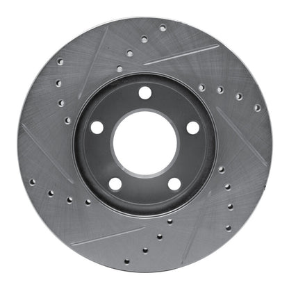 R1 Concepts R1 04-13 Mazda 3 Front Right Drilled & Slotted Silver Brake Rotor