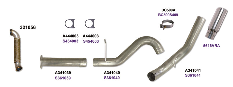 Diamond Eye Performance Diamond Eye KIT 5in DPF-BACK Single w/ TDP AL 07.5-10 Chevy/GMC 6.6L Duramax 2500/3500