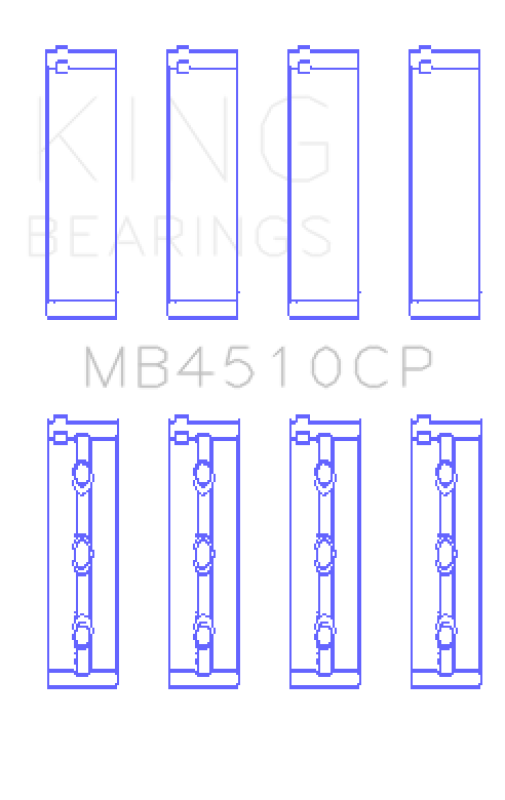 King Engine Bearings Nissan VQ40DE 4L V6 (Size 0.25) Performance Main Bearing Set