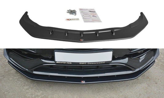Maxton Design ME-CLA-117F-AMG-FD1T Front Splitter V.1 Mercedes Benz CLA 45 AMG C117 (Facelift) | ML Performance UK Car Parts
