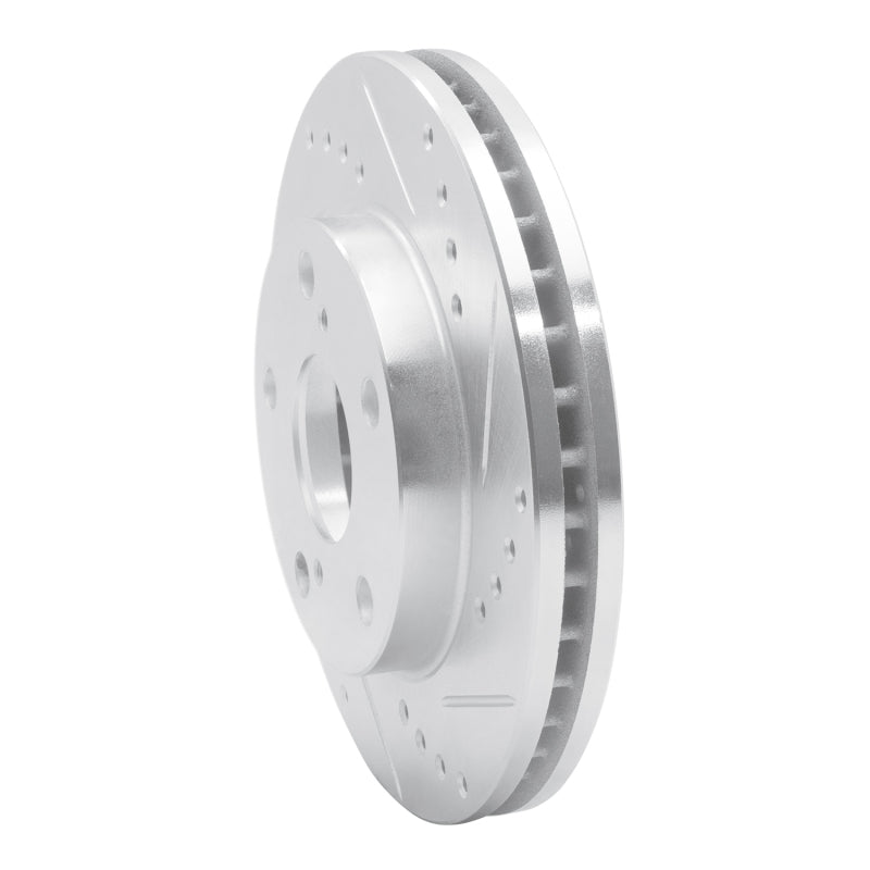 R1 Concepts R1 92-01 Toyota Camry Front Right Drilled & Slotted Silver Brake Rotor