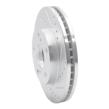R1 Concepts R1 92-01 Toyota Camry Front Right Drilled & Slotted Silver Brake Rotor