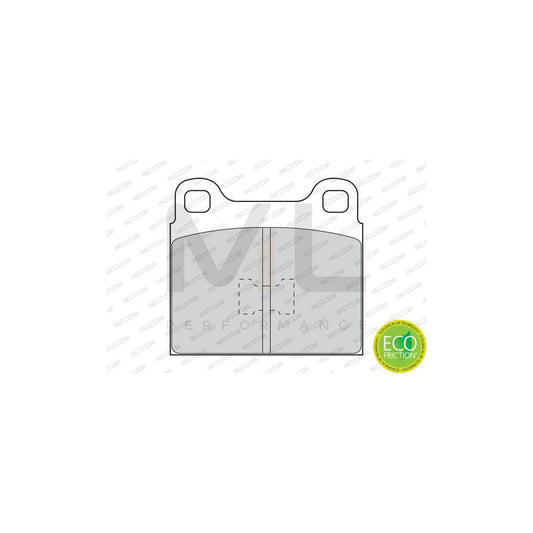 Ferodo Premier Eco Friction FDB105 Brake Pad Set Not Prepared for Wear Indicator, Without Accessories