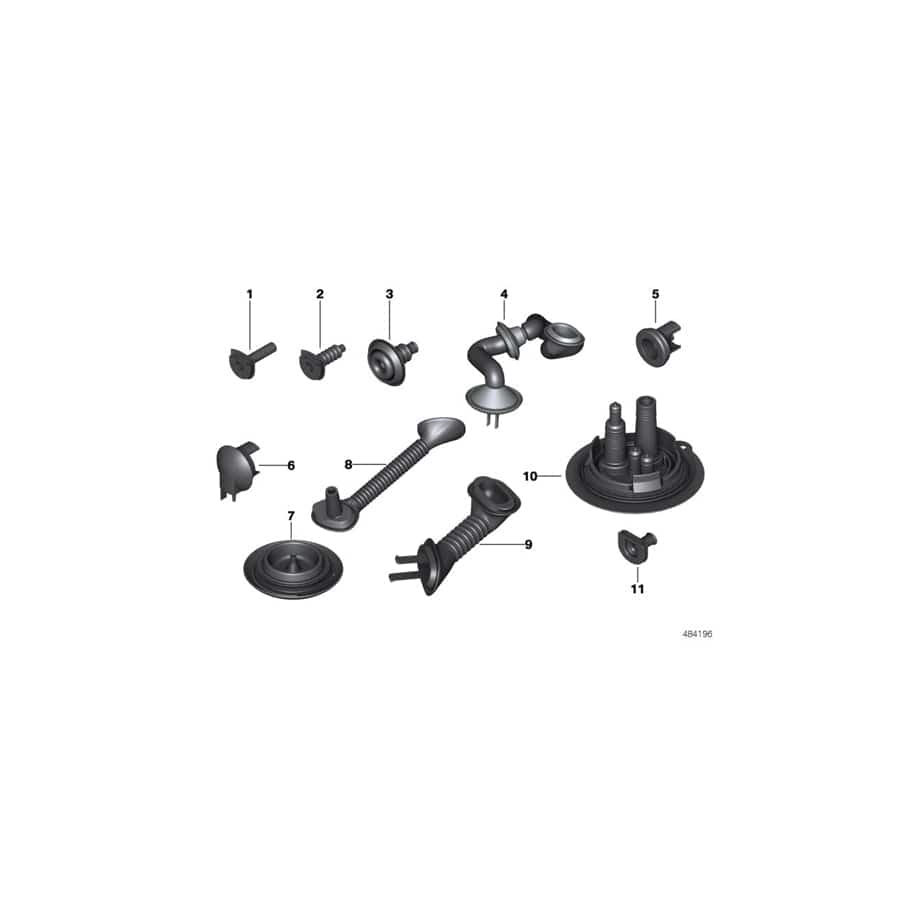 Genuine BMW 61136900190 E46 Grommet, Trunk Lid, Right (Inc. 318d, 320i & 330xi)