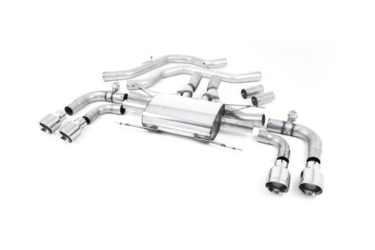 MillTek SSXAR001 Alfa Romeo Giulia Front Pipe-back Valved with GT-100 Polished Trims