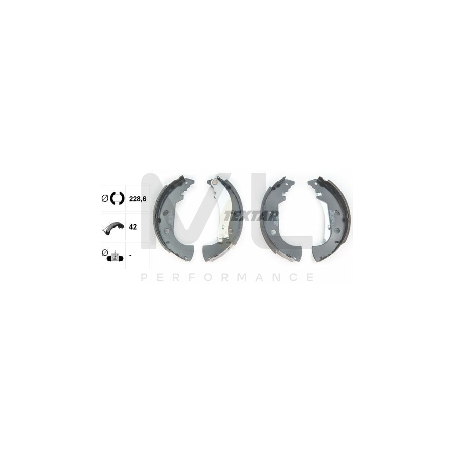 TEXTAR 91053100 Brake Shoe Set with handbrake lever