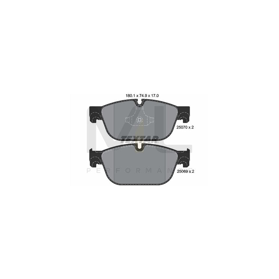 TEXTAR 2507001 Brake pad set prepared for wear indicator
