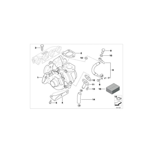 Genuine BMW 11427791624 E90 E87 E91 Oil Pipe (Inc. 318d, 120d & 320d)