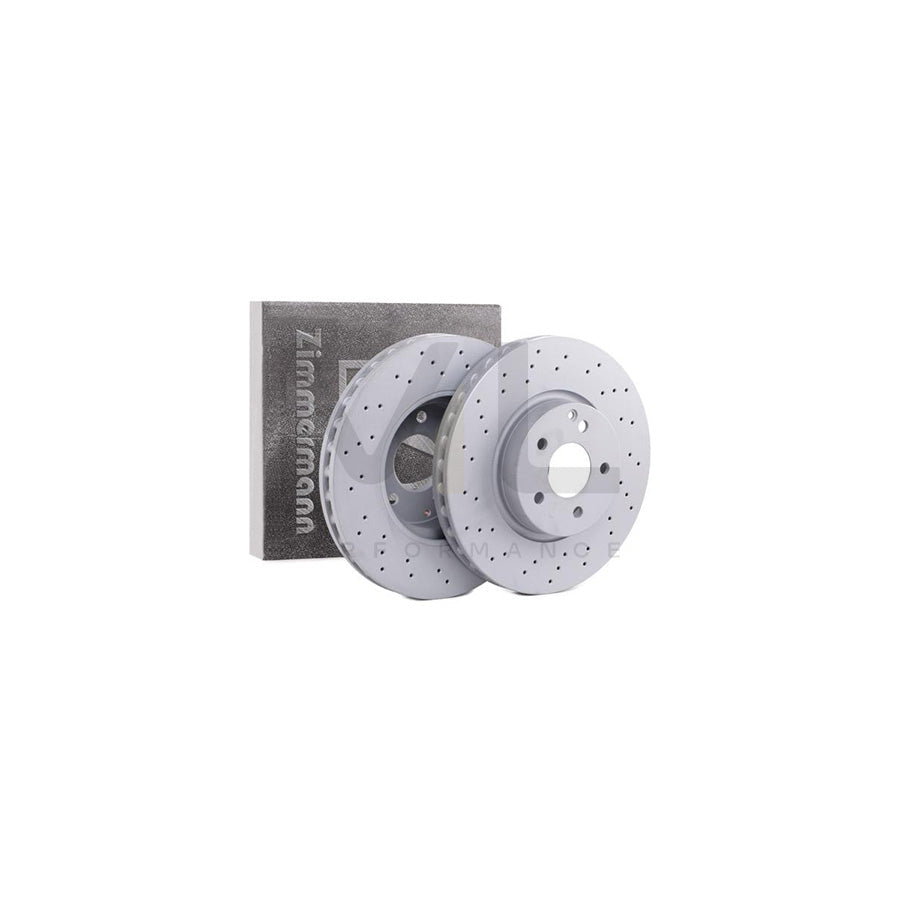 ZIMMERMANN COAT Z 400.3654.20 Brake Disc Internally Vented, Perforated, Coated, High-carbon  - 1 piece