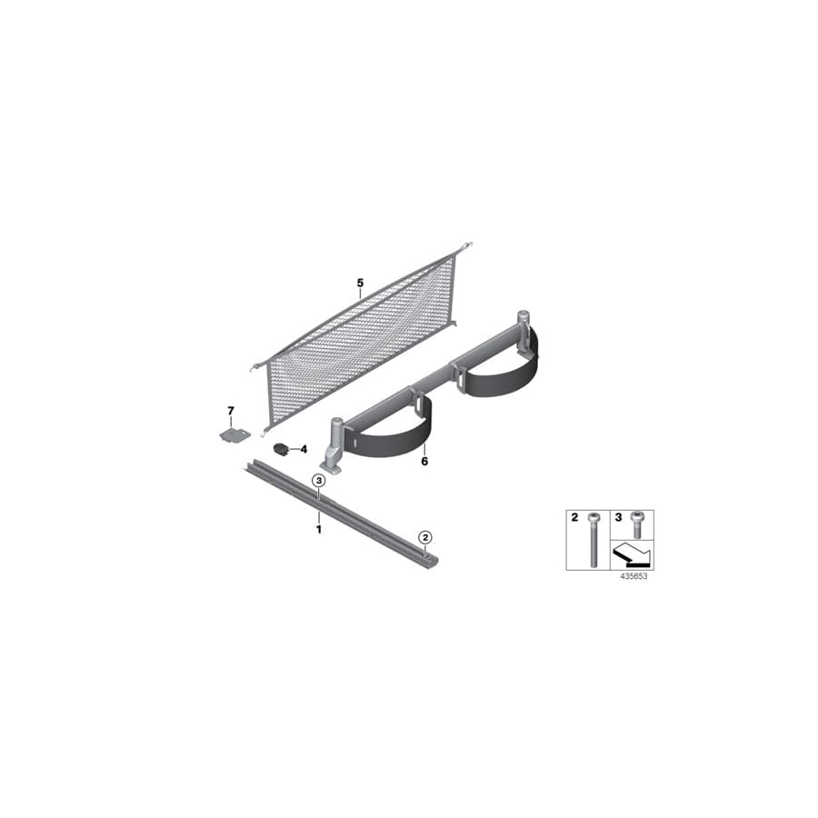 Genuine BMW 51477331366 F15 Lashing Rail, Right (Inc. X5)